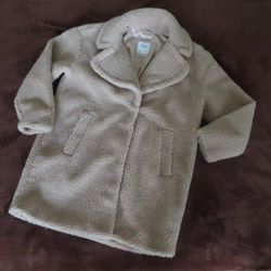 Abercrombie & Fitch Teddy Coat Size XL regular Extra Large Womens  cream