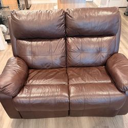 Move- out Sale - Two Seater Leather Recliner Couch