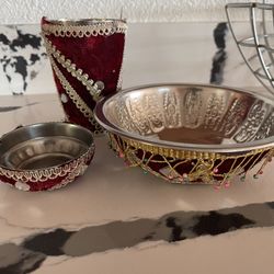Wedding Or Decoration Glass , 2 Bowls
