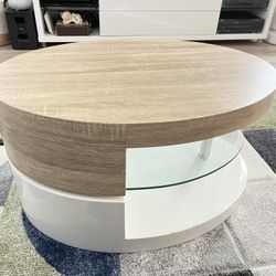Swivel Oval Shape Coffee Table