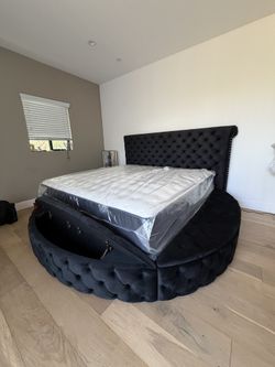 New In Box King Bed Frame With Mattress (Read Description Below)