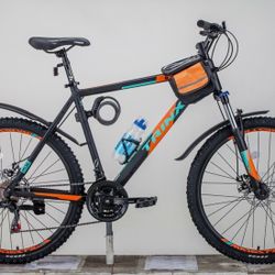 Trinx Mountain Bike 26" 21-Speed with Mudguard,Bottle, Saddle Bag,Lock,Tool.
