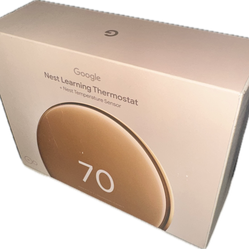 BRAND NEW Google Nest Learning Thermostat (4th Generation) + Temperature Sensor