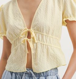 Top Corto Amarillo con Lazos Sienna Sky - Talla L