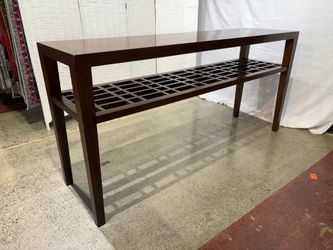 MARIA YEE Bamboo Timbre Slatted Console Table