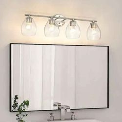 Elegant Vanity LED Bulbs Light Bar In Brushed Nickel