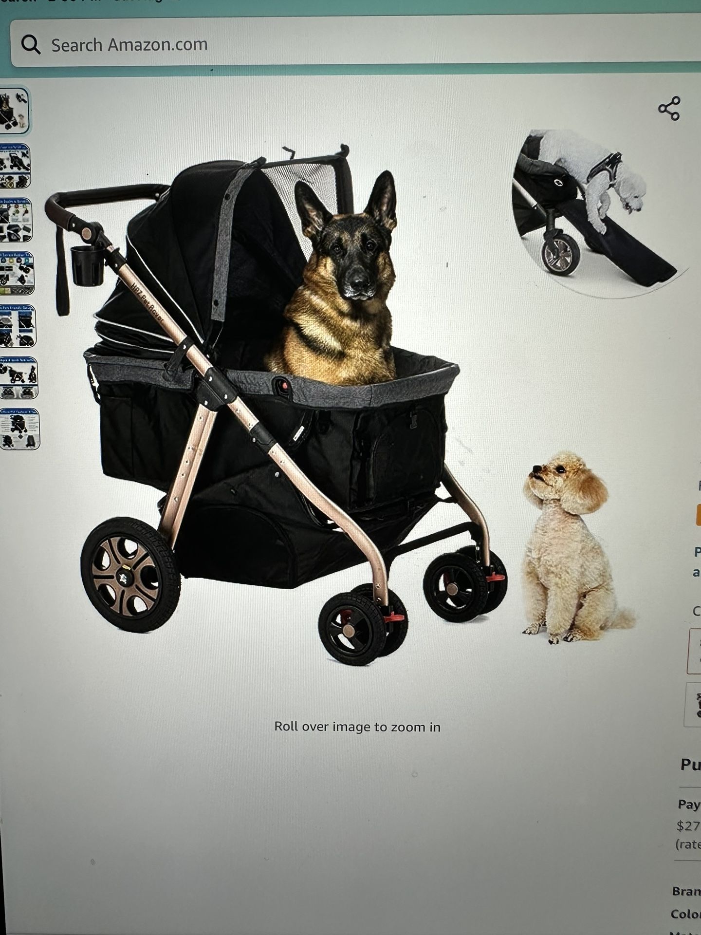 Pet Stroller 100lb Capacity