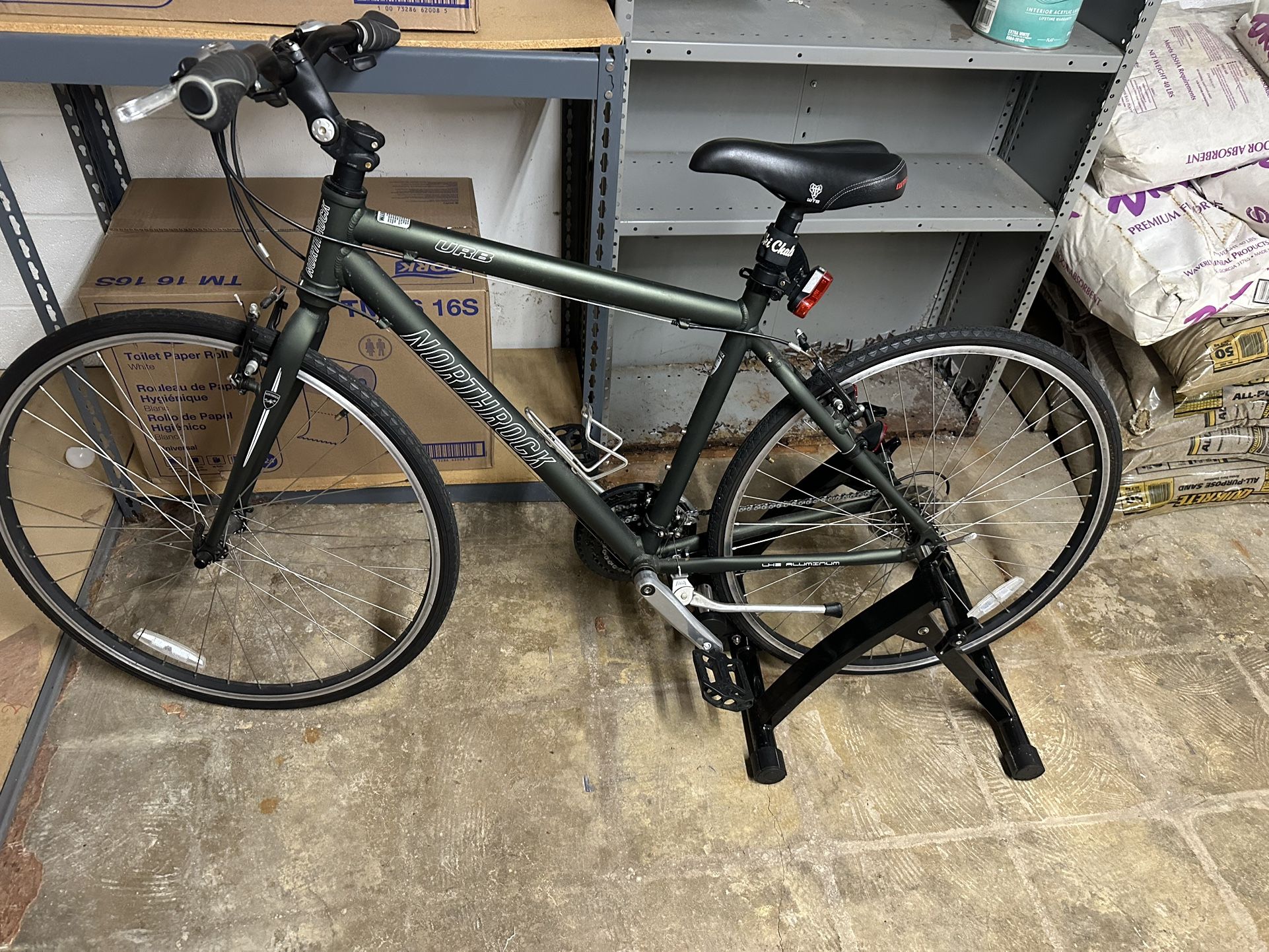 bicycle and a base for exercising at home