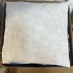 21 x 21 gray feather peachskin fabric inserts