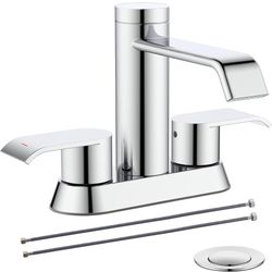 HEISOK Chrome Waterfall Bathroom Faucet