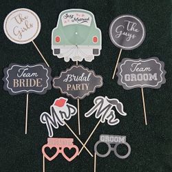 Wedding Reception Framed Signs and Props - Wishing Stones/Photo Booth/Candy Bar