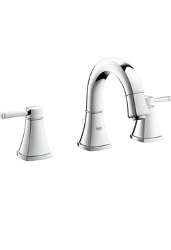GROHE Grandera S-Size 2-Handle 3-Hole Low Spout Bathroom Faucet - 1.2 GPM