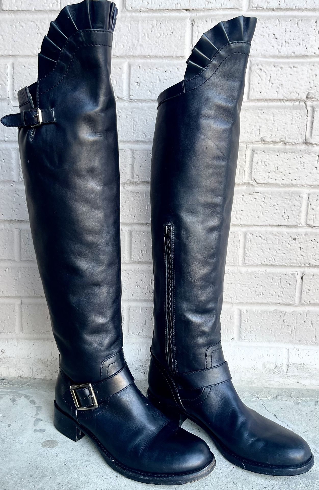 Valentino Garavani Leather Riding Boots