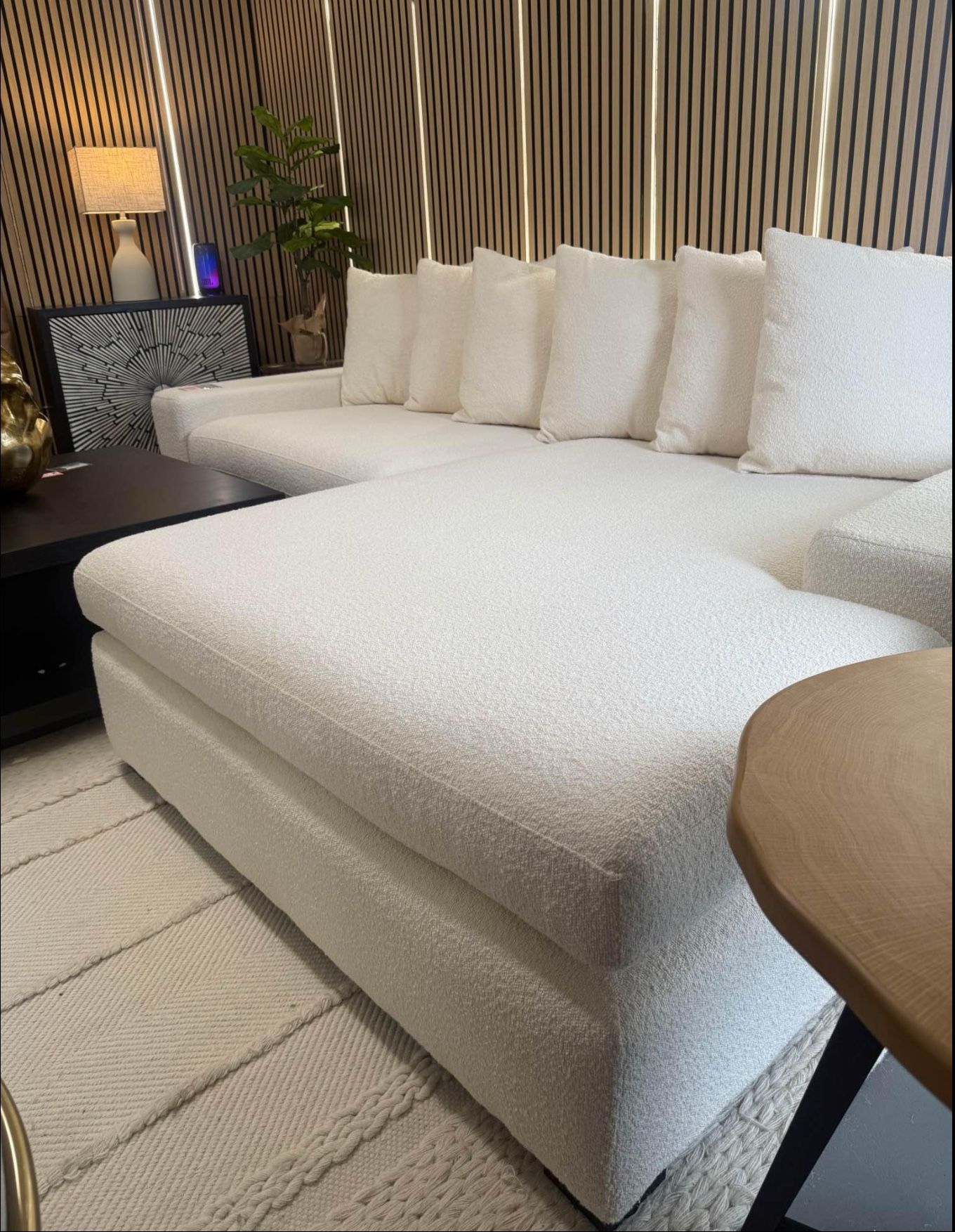 Ivory Oversize Sofa Chaise