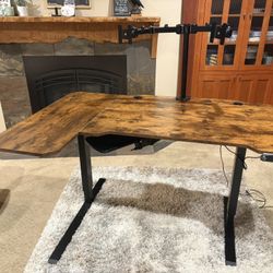 Sit Stand Electric L-Shaped Desk