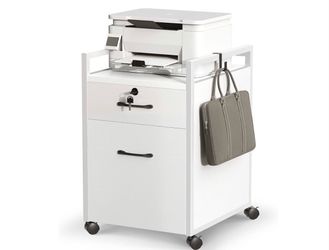 White cabinet with file