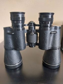Black binoculars 10x50