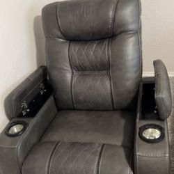 Recliner Couch Grey