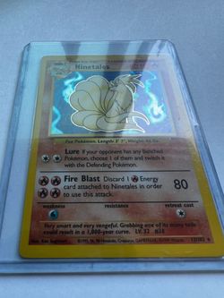 Vintage Pokémon Base Set Holo Ninetales 12/102 WOTC