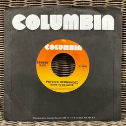 Patrick Hernandez “Born To Be Alive” 7” Single