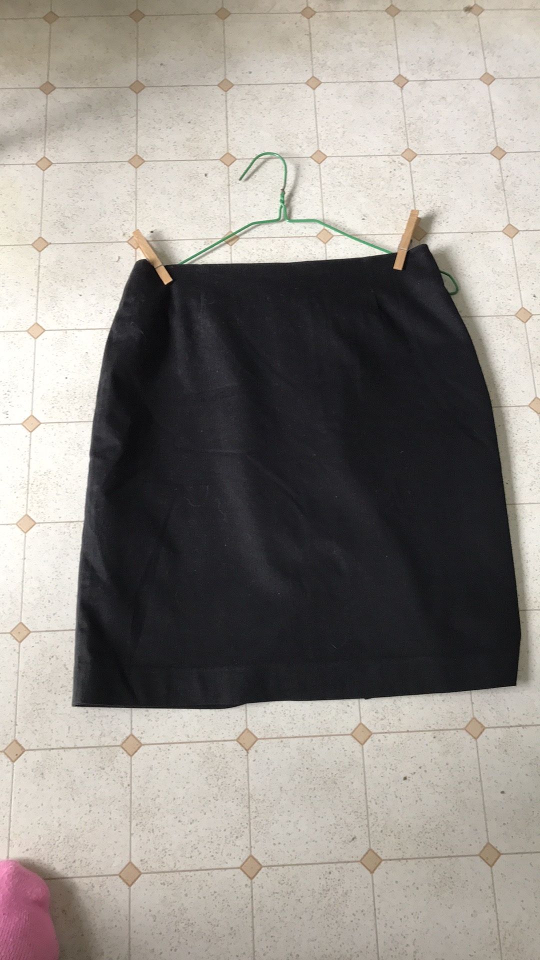 Black Zippered Stretch Skirt