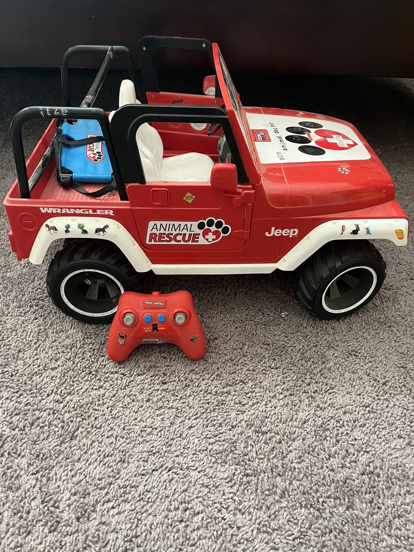 Remote Control Animal Rescue Red Jeep Wrangler