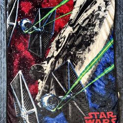 Star Wars Throw Blanket 48” x 36” • TIE Fighter Millennium Falcon