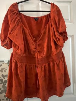 Orange blouse size 3X