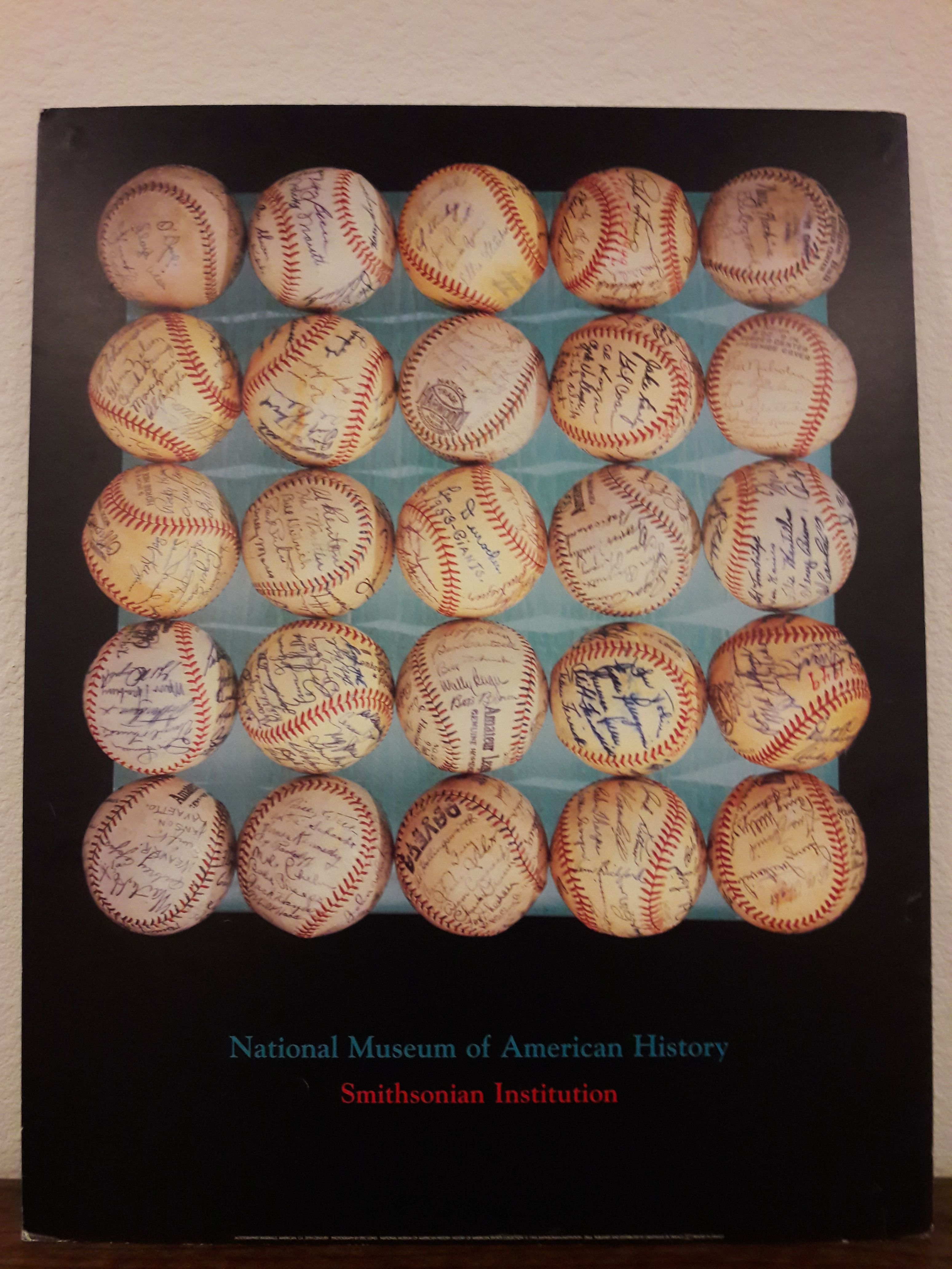Autographed baseballs poster