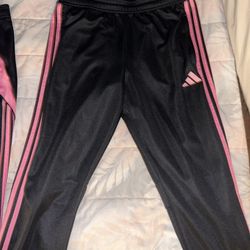 Black And Pink Adidas Pants 