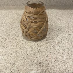 Glass Vase With Twine 