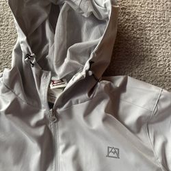 avalanche rain jacket grey size medium