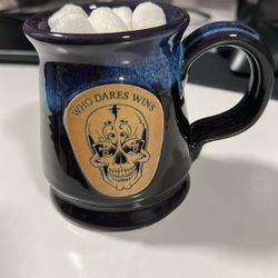 Borka Blades Custom Knives Blue "Who Dares Wins" Coffee Mug