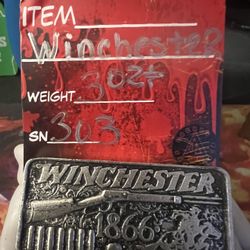 3oz Silver Winchester Art Bar 