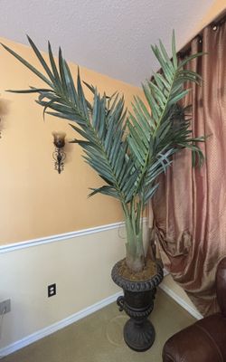 2 Tall Artificial Potted Plants