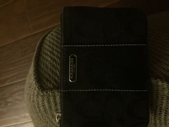 Authentic black coach wristlet