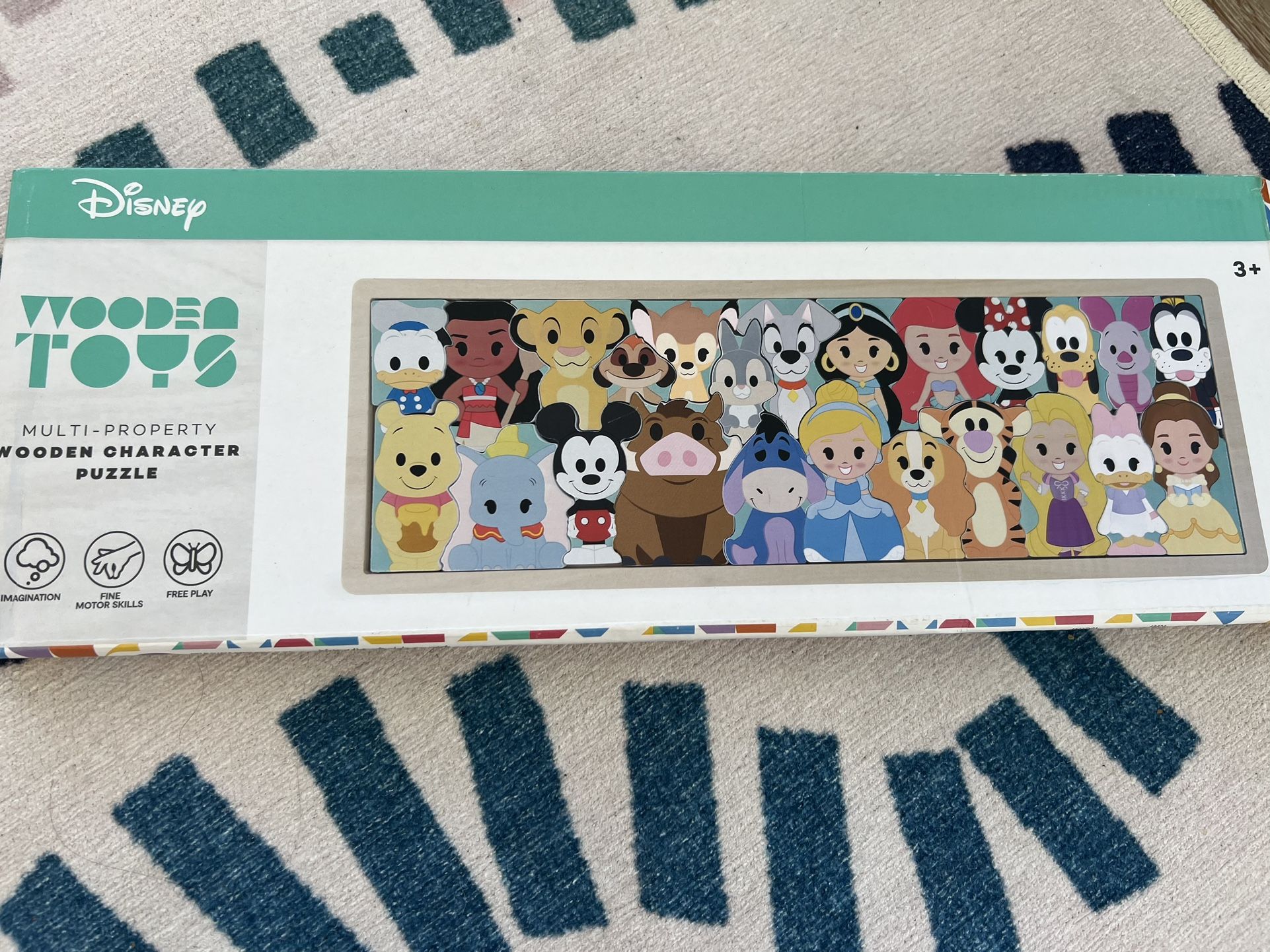 Disney Wooden Toys Character Puzzle, 25-Pieces, Learning and Education, Pretend Play