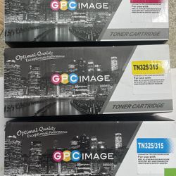 Three GPC Image TN325/315Laser TonerCartridges:  (1)Yellow, (1)Cyan (1)Magenta