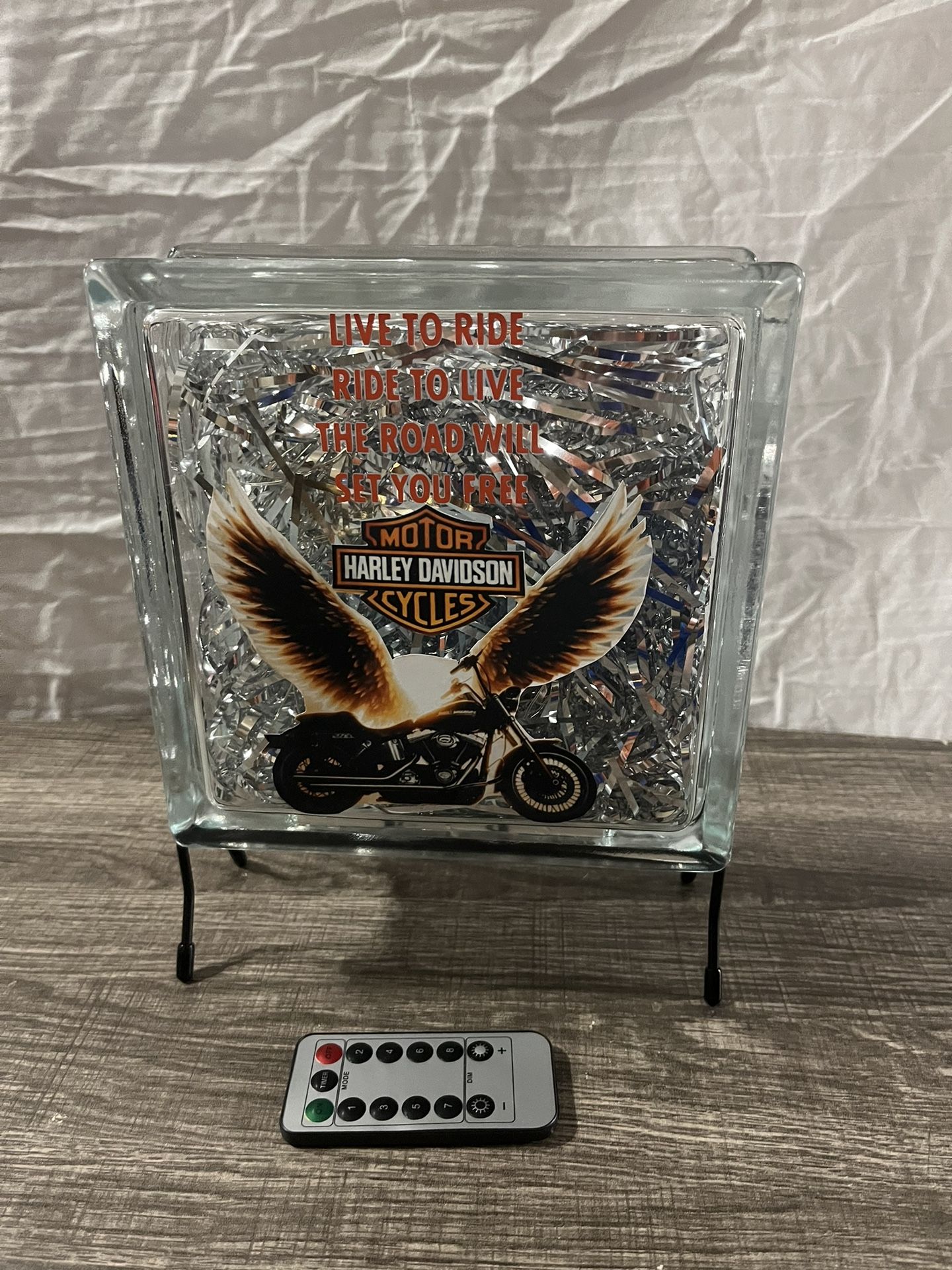 Harley-Davidson Glass Light Up Block 