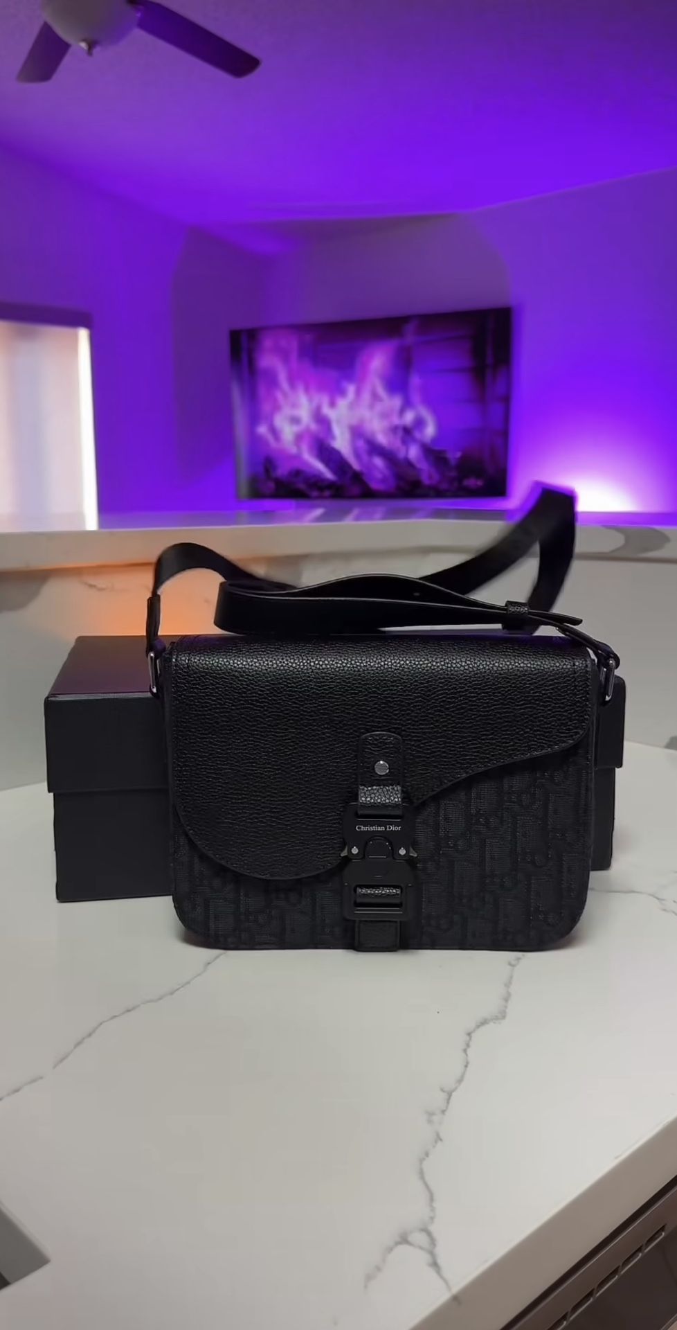 Mens Dior Small Saddle Side Bag