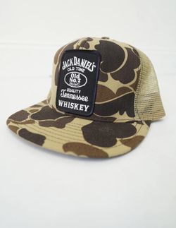 Deadstock 1980s Jack Daniels Whiskey Camo Vintage Snapback
