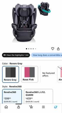 Evenflo Revolve 360 extend Convertible Car Seat