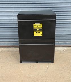 23.42 in. 250 Plus Cans Dual Zone Beverage Refrigerator 2-Drawer Built-in Beverage Cooler in Black Stainless Steel