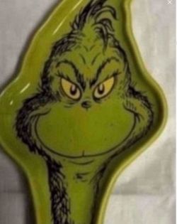 NEW DR. SUESS THE GRINCH RESTING SPOON CERAMIC