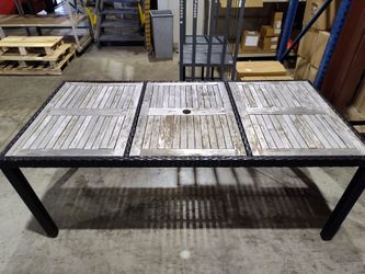 Wood & Wicker Patio table