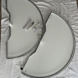 Blind Corner Cabinet Set Of Two Half Moon Shelves