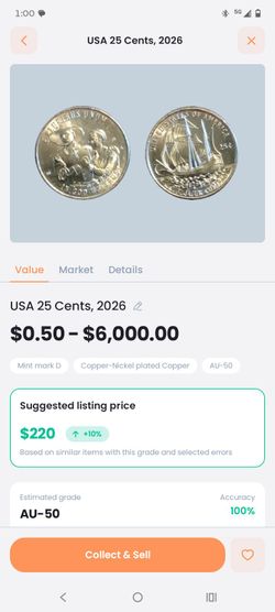 2026 USA 25 Cent Quarter Coin
