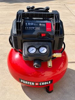 Porter Cable 6 Gallon Air Compressor 150 PSI with Air Hose