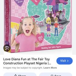 Love Diana Fun at The Fair Toy Construction Playset missing 5 pieces and people 