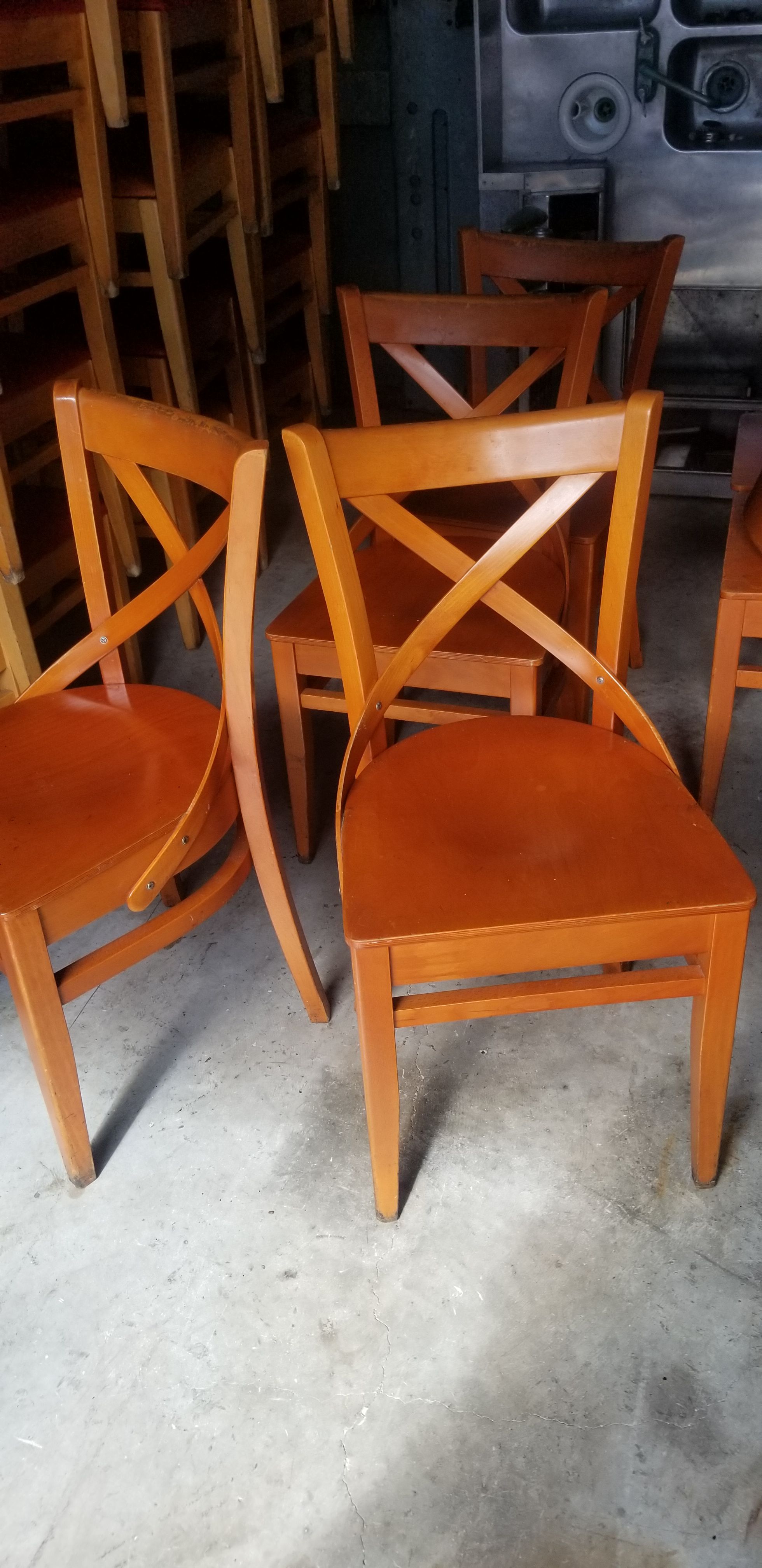 Restaurant wooden chairs